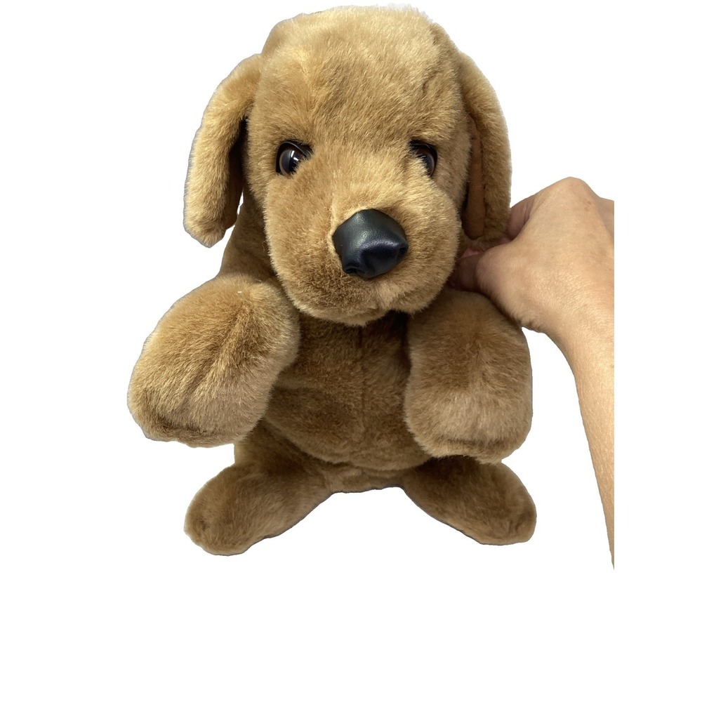 Toysmith Group Brown Begging Standing Dog Puppy Stuffed Plush Hand Puppet 15"